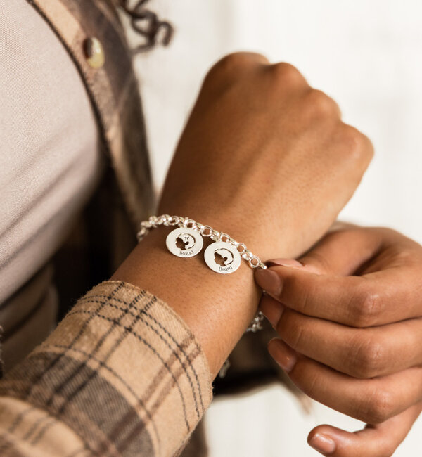 KAYA sieraden Cadeau voor Oma I Bedelarmband Stel zelf samen