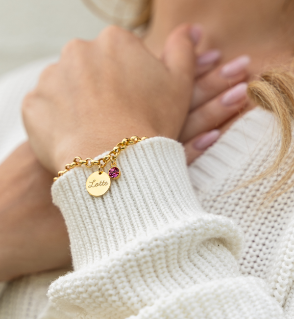 KAYA sieraden Gift for Grandma Bracelet with Birthstone I Create Your Own