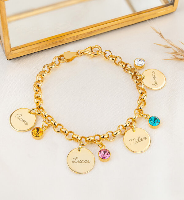 KAYA sieraden Gift for Grandma Bracelet with Birthstone I Create Your Own