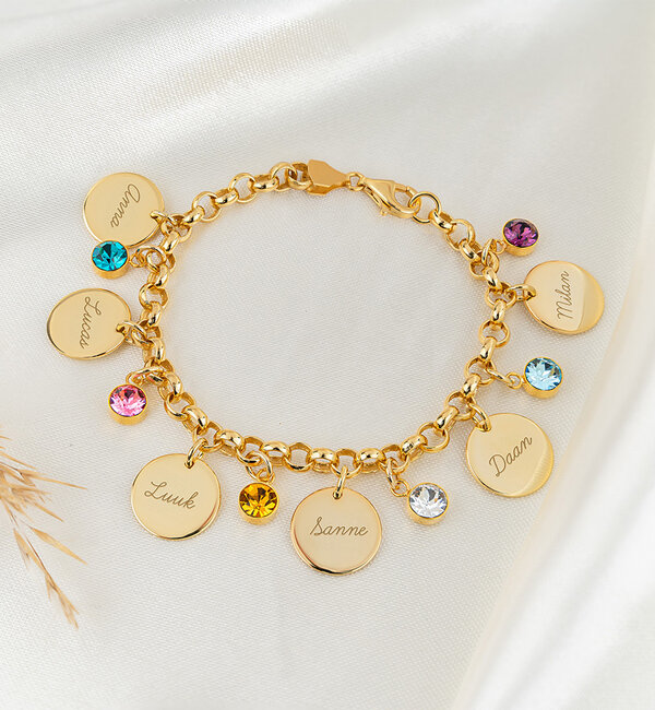 KAYA sieraden Gift for Grandma Bracelet with Birthstone I Create Your Own