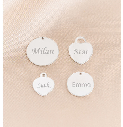 KAYA sieraden Engraved Charm for Name I Date & Word
