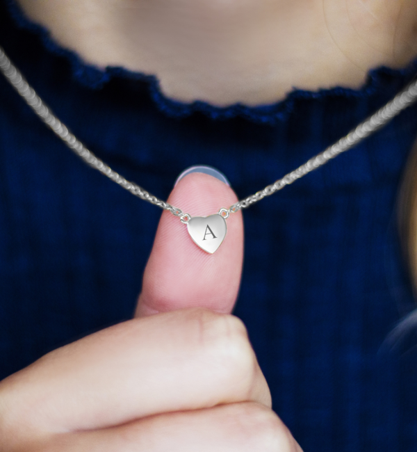 KAYA sieraden Ketting Hartje met Initiaal