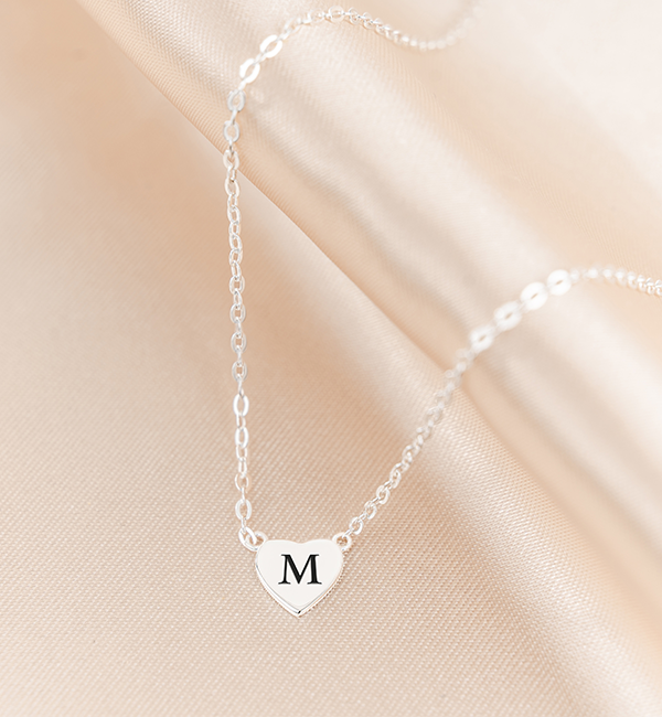KAYA sieraden Ketting Hartje met Initiaal