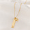 KAYA sieraden Necklace with letter ‘Flat Bar’ | With extra charm