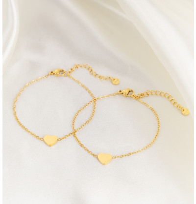 KAYA sieraden Moeder Dochter armbandjes  'Lovely' | Stainless Steel