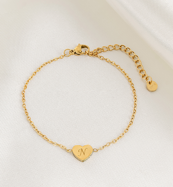 KAYA sieraden Graduation Bracelet ‘Lovely’ with Letter | Stainless Steel
