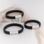 KAYA sieraden Set 3 Leren Armbanden met Gravure | Zwart