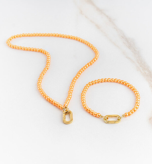 KAYA sieraden Pearl bracelet and necklace set | Choose your color