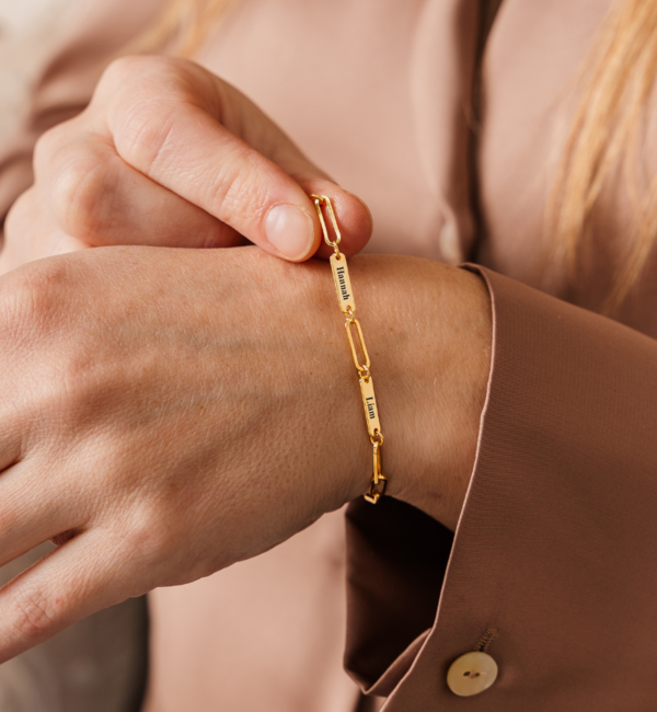 KAYA sieraden Personalized Chain Bracelet with 3 Names ‘Closed Forever’