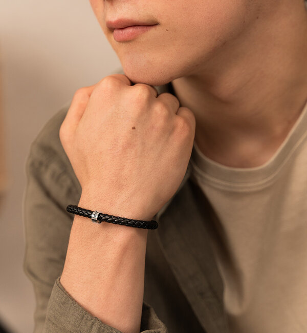 KAYA sieraden Leren Armband met Naambedel