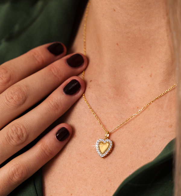 KAYA sieraden Necklace 'Heart' PavÃ©