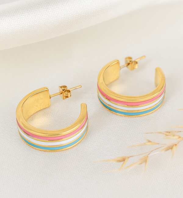 KAYA sieraden Hoop earrings ‘Candy’ | Stainless Steel