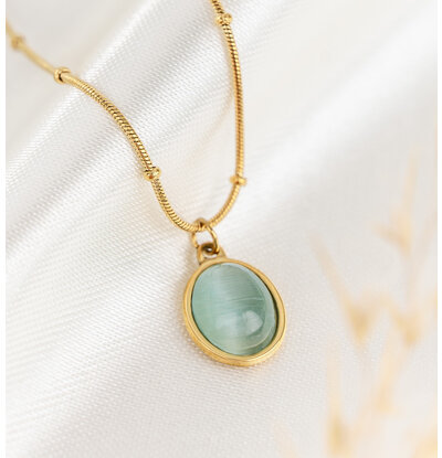 KAYA sieraden Ketting 'Jade ' | Stainless Steel