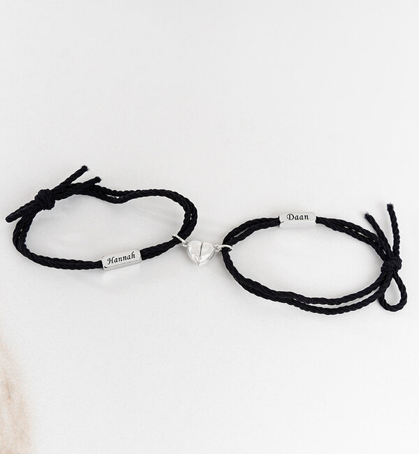 KAYA sieraden Vriendinnen Koord Armbandjes | Met gravure