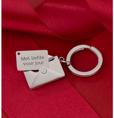 KAYA sieraden Kerst Sleutelhanger 'Brief' met gravure