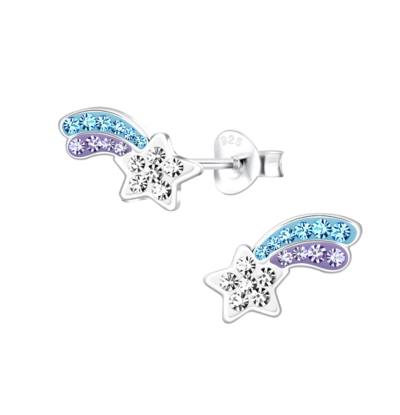 KAYA sieraden Silver children’s earrings ‘Shooting Star’