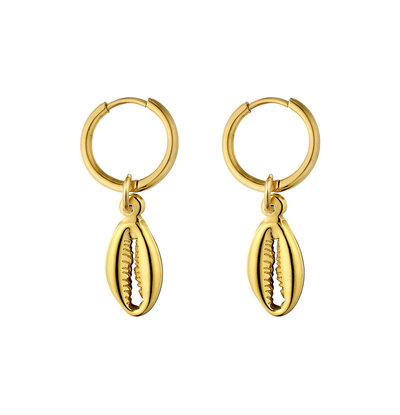 KAYA sieraden Oorringen Schelpje | Stainless Steel