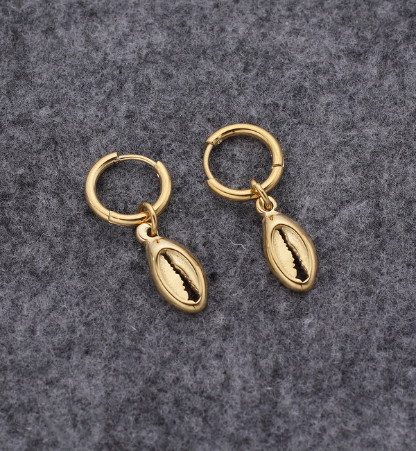 KAYA sieraden Shell hoop earrings | Stainless Steel