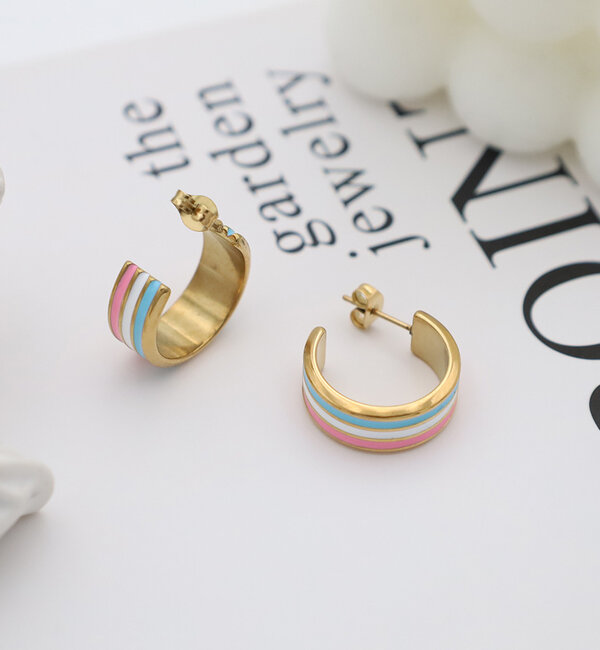 KAYA sieraden Hoop earrings ‘Candy’ | Stainless Steel