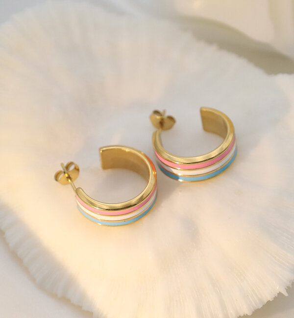 KAYA sieraden Hoop earrings ‘Candy’ | Stainless Steel