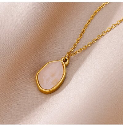 KAYA sieraden Ketting 'Rozenkwarts' Liefde | Stainless Steel