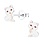 KAYA sieraden Silver children’s earrings ‘Glitter Kitten’