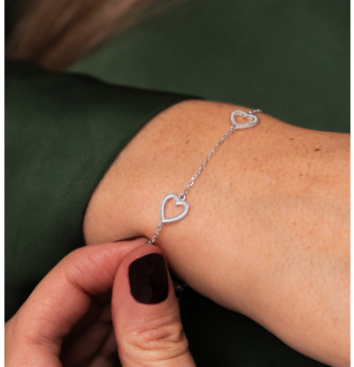 KAYA sieraden Armband 'Drie Hartjes'