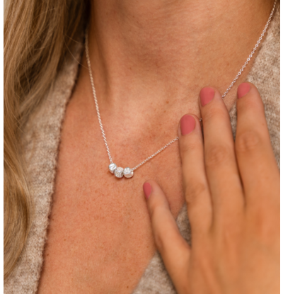 KAYA sieraden BLACK FRIDAY Naamketting 'Cubes' | Stel Zelf Samen