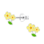 KAYA sieraden Silver children’s earrings Little Flowers Yellow