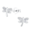 KAYA sieraden Silver children’s earrings ‘Dragonfly’ with crystals