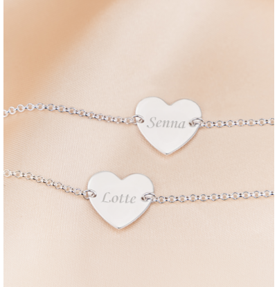 KAYA sieraden Armbanden 2 Set 'Sweetheart' met Gravure