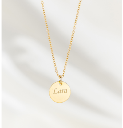 KAYA sieraden Necklace with Name | 12mm disc