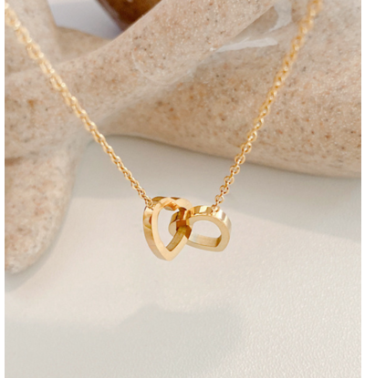 KAYA sieraden Necklace Connected Hearts | Stainless Steel