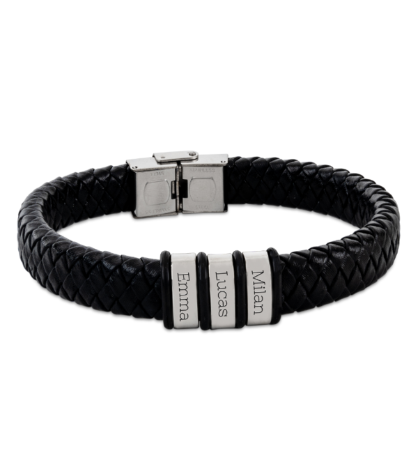 KAYA sieraden Herenarmband Leer Rock My World | Kies je Bedels