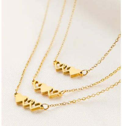 KAYA sieraden Mother & Daughter Necklace Set 'Hearts' | Stainless Steel