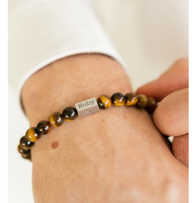KAYA sieraden Bracelet Men with Tiger Eye Beads
