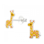 KAYA sieraden Zilveren  Kinderoorbellen Giraffe