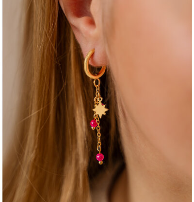 KAYA sieraden Hoop earrings ‘Falling Star’ | Stainless Steel