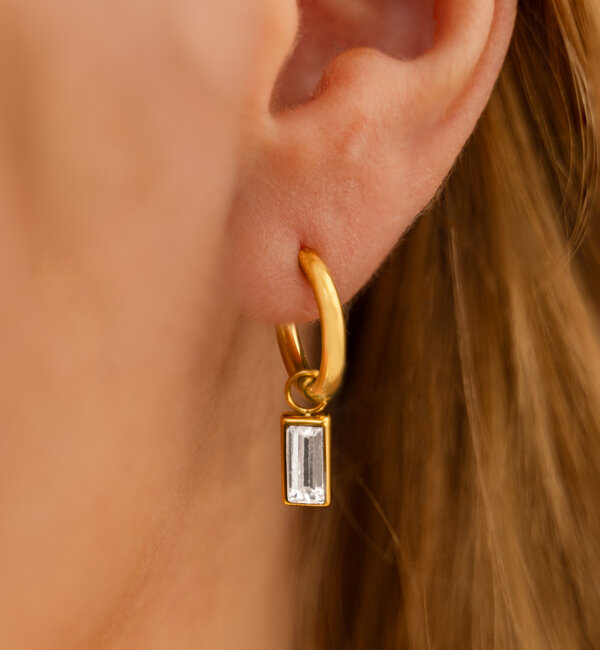 KAYA sieraden Oorringen Crystal'  | Stainless Steel