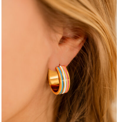 KAYA sieraden Statement Earrings 'Flat Hoops' | Stainless Steel - Copy - Copy