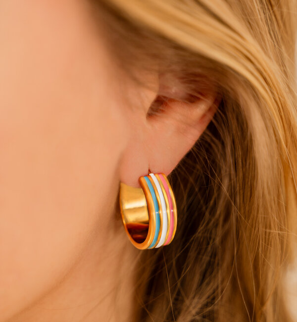 KAYA sieraden Hoop earrings ‘Candy’ | Stainless Steel