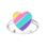 KAYA sieraden Silver children’s ring Rainbow Heart
