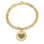 Gegraveerde sieraden Fingerprint Charm Bracelet 'Heart'  - Copy - Copy