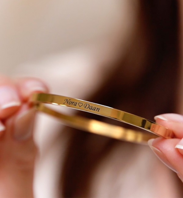 KAYA sieraden Cuff bracelet ‘Classic’ Gold colored