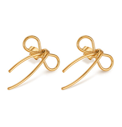 KAYA sieraden Earrings Bows Gold