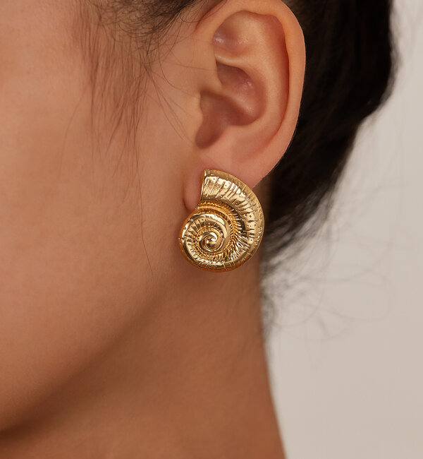 KAYA sieraden Earrings Shell Statement | Stainless Steel