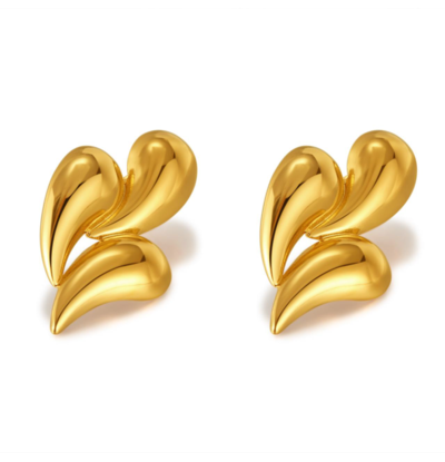 KAYA sieraden Earrings Bows Gold - Copy - Copy - Copy - Copy - Copy