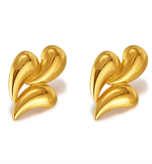 KAYA sieraden Drop Earrings with Three Drops | Stainless Steel