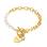 KAYA sieraden Chain Bracelet with Pearls | Engravable | Stainless Steel