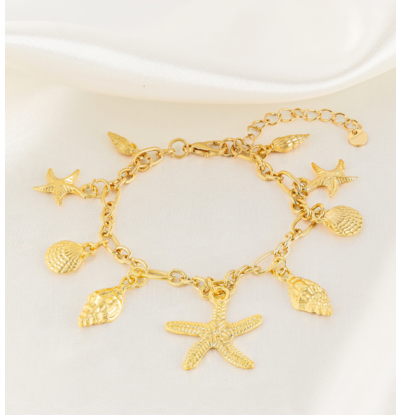 KAYA sieraden Bracelet with Shells | Stainless Steel